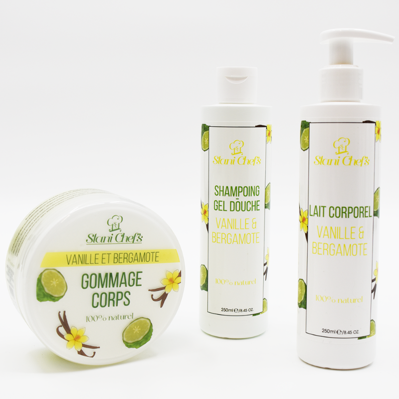 Gel douche corps et cheveux vanille et bergamote 