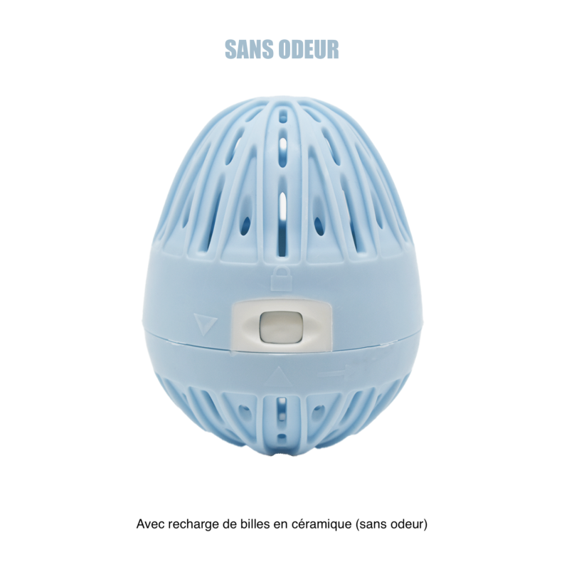 Boule de lavage bleue + recharge - Sans odeur 