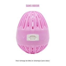 Boule de lavage rose + recharge - Sans odeur 