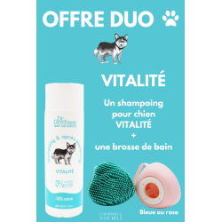 Shampoing pour chien + brosse de bain - OFFRE DUO - VITALITÉ 