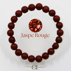 Bracelet en pierres naturelles Jaspe Rouge A 8-9mm