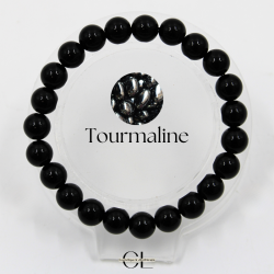 Bracelet en pierres naturelles Tourmaline noire A 8mm